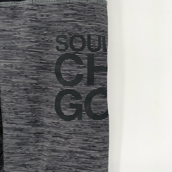 LULULEMON Run: Inspire Crop Legging Soulcycle Chicago Stretch Active Pant Stripe - Picture 3 of 9